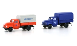 MiNis LC3235 - N - 2-tlg. Set Opel Blitz Pritsche THW + Katastrophenschutz